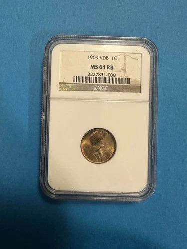 1909 VDB MS64 RB LINCOLN 1C NGC