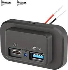 Dual Port USB Outlet with QC3.0 USB-A and PD Type-C Fast Charging, 1 Size: 1PC