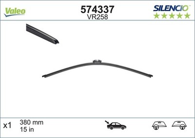 VALEO Wischblatt Scheibenwischer SILENCIO REAR 574337 für FORD XC90 E70 VOLVO X5