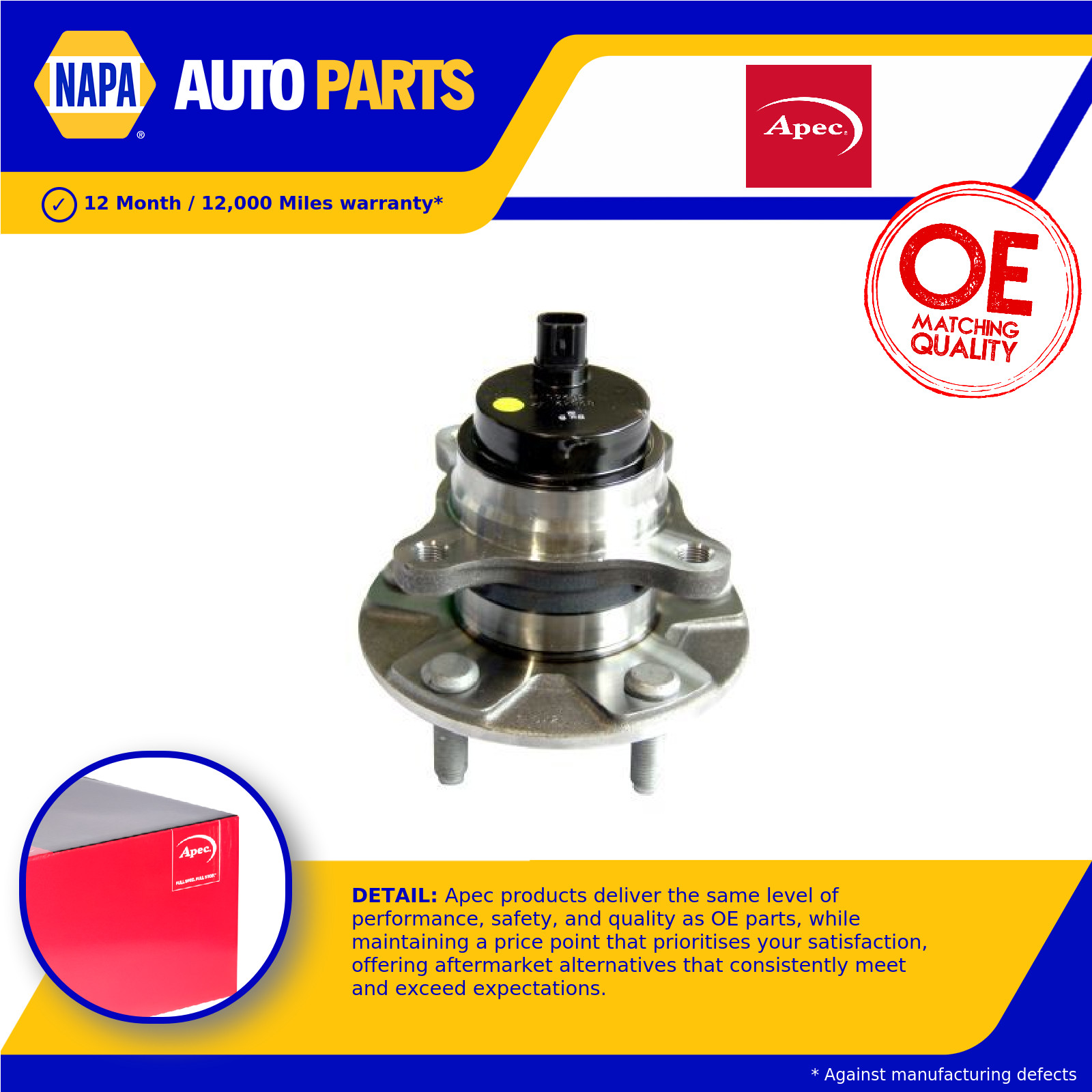Wheel Bearing Kit AWB1815 Apec Genuine Top Quality Guaranteed New