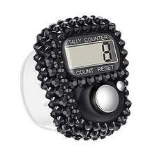 Electronic Finger Tally Counter, Digital Display, Resettable, Lap, Golf, Click