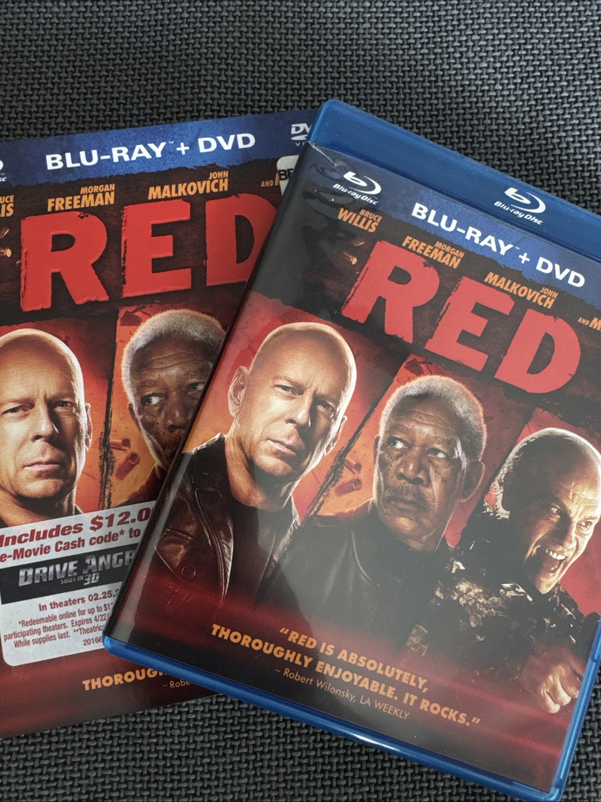 RED (Blu-rayDVD, 2010) Blue Ray/ DVD combo