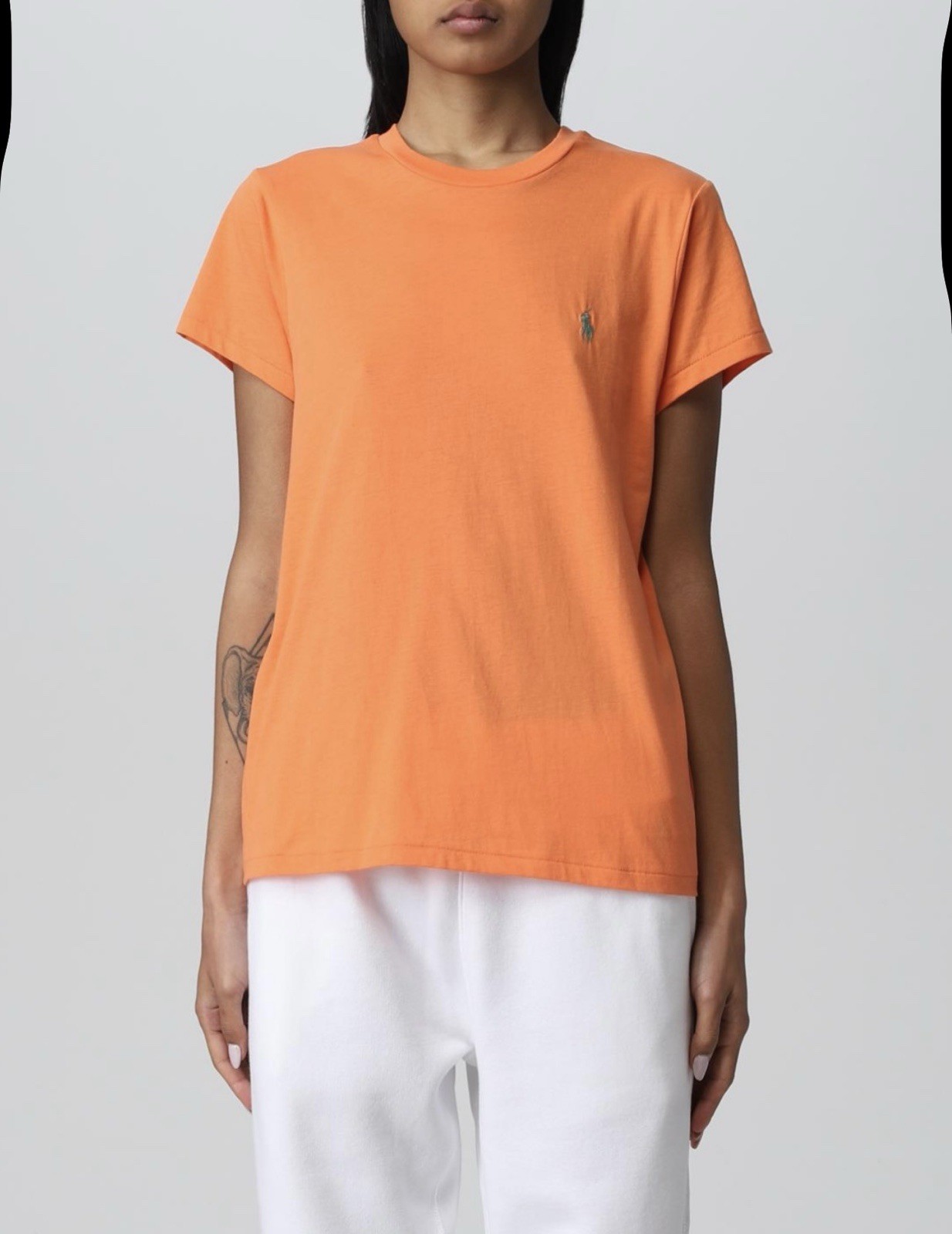 T shirt Ralph Lauren Sport cotone arancione pony XL