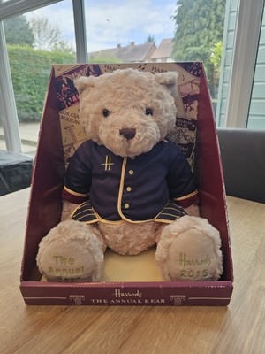 Harrods 2015 Charles Clay jährlicher Weihnachten Teddybär neu im Karton