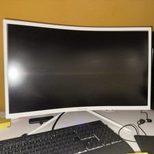 ElectriQ 27 inch QHD 165Hz, White Curved Monitor.