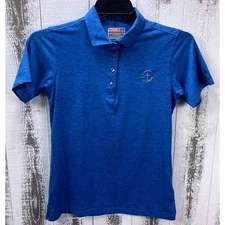 OOBE HydroVent Blue Performance Polo Shirt Men's Medium Moisture Wicking Stretch