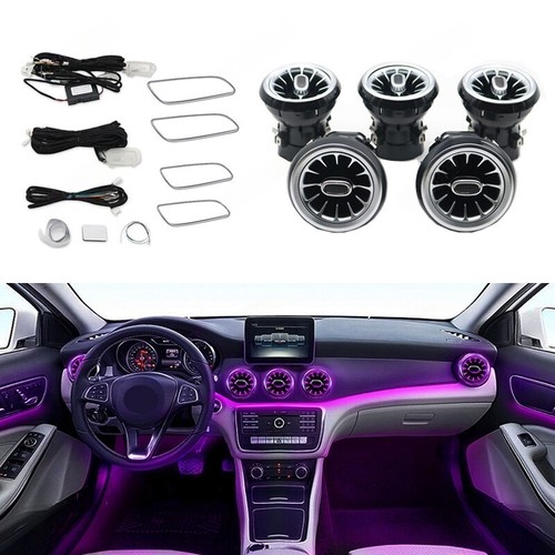 For Mercedes-Benz CLA W117 12 Colors Air Vent Ambient Light Atmosphere Lamp Trim - Afbeelding 1 van 15