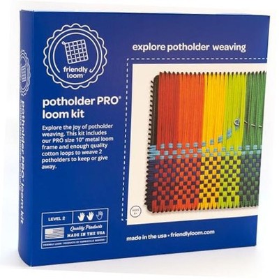 Friendly Loom Potholder Pro Weaving Kit | 10 x10  Sturdy Metal Loom and
