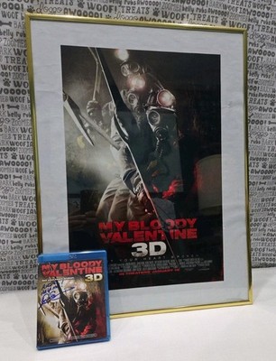 2009 Signed My Bloody Valentine 3D Blu-Ray Movie with 3D Glasses and Poster