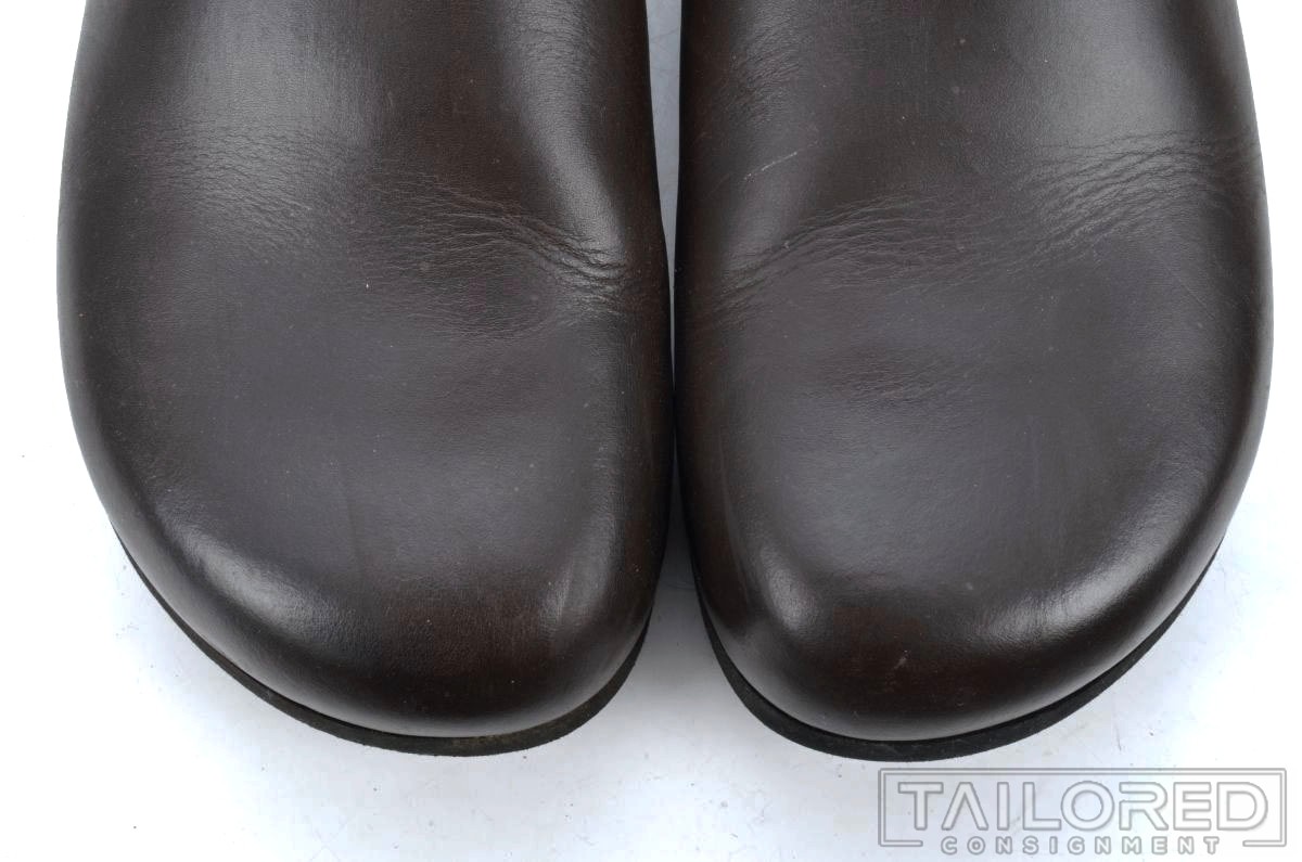 COMMON PROJECT Solid Brown Leather Clog Mule Shoe… - image 8