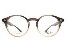 Ray-Ban Eyeglasses Frames RB2180-V 8107 Polished Brown Havana Round 49-21-145
