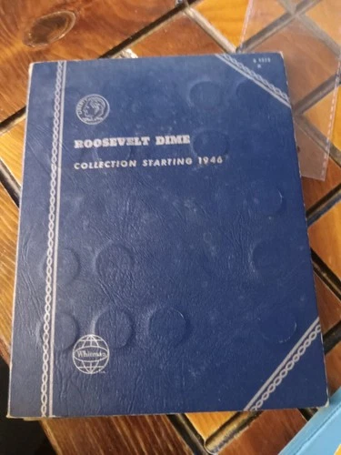 1946-1964 Roosevelt Dime Set - Circulated - INCOMPLETE  Album 34 SILVER coins