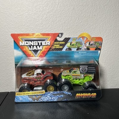 Spin Master Monster Jam COLOR CHANGE WONDER WOMAN VS AVENGER