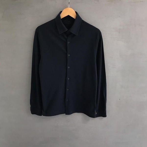 Men Falconeri Shirt Black Cotton 36 / S / 44
