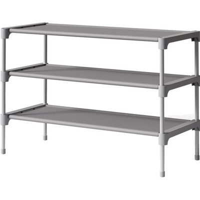 Stabiles Schuhregal für Eingangsbereich, platzsparend, 63 x 30 x 36 cm, Grau