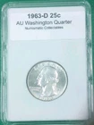 1963 D Washington Quarter 90% Silver UNCIRCULATED US Coin
