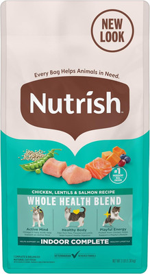 Nutrish Indoor Complete Dry Cat Food, Chicken, Lentils & Salmon Recipe