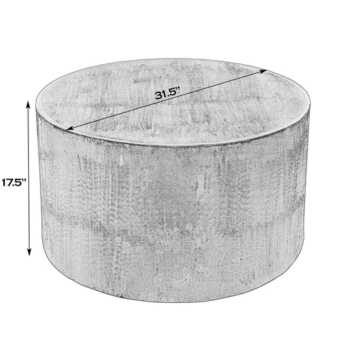 Butler Specialty Company Tundra 31.5"W Round Steel Coffee Table in Bronze - Picture 4 of 4