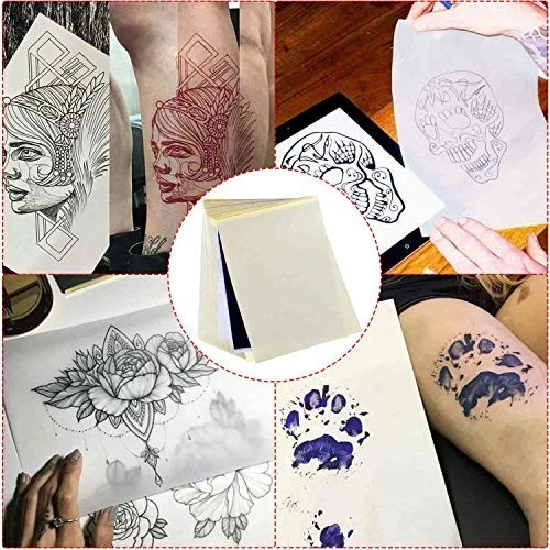 Tattoo Transfer Paper, Cridoz 100 Sheets Tattoo Stencil Transfer Paper for Tatto image 6