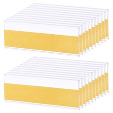 30 Pcs Shelf Label Holder 1 x 3 Inch Clear Shelf Tag Strips Label Holder