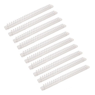 10x Binding Spines Plastic Comb Spiral Coil 26 Holes 100 Sheet Capacity Strip Fo