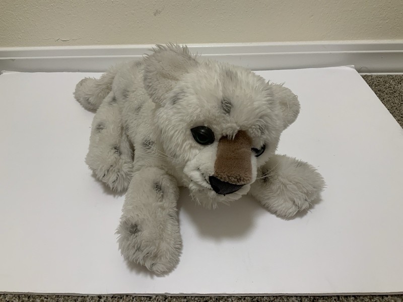 Remco Rare White Stuffed Snow Leopard, 1985