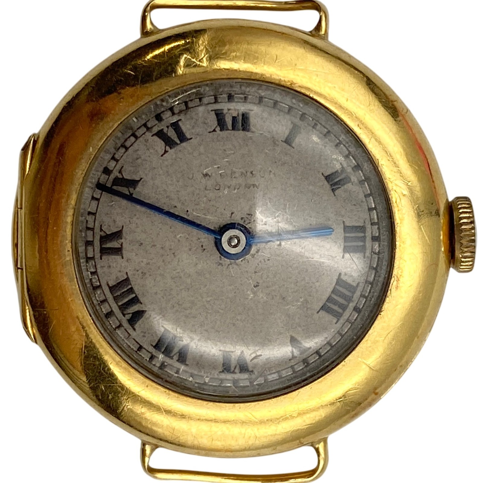 Benson Solid Case 21.1g Made Watch Vintage Swiss Jewels 18ct 16 JW Gold Yellow - vintagewatches.pk