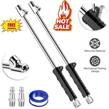 Dual Head Air Chuck 1/4" FNPT Straight Foot Lock On Truck RV Tire Inflate Chuck