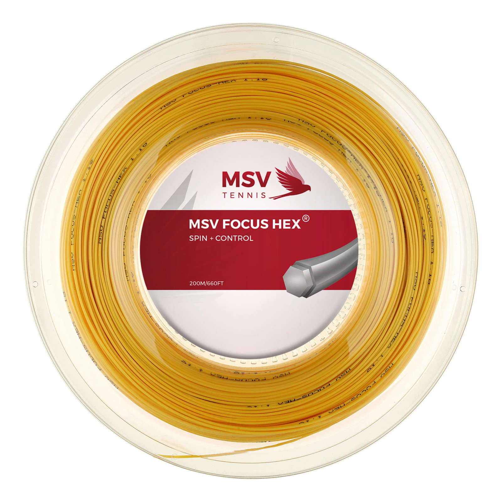 MSV Focus-Hex Saitenrolle 200m Saitenstärke 1,18 gelb