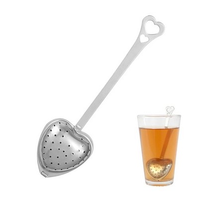 1 Teesieb für losen Tee, Edelstahl, Loser TeeEi mit verlängerter Kette, Teefi...