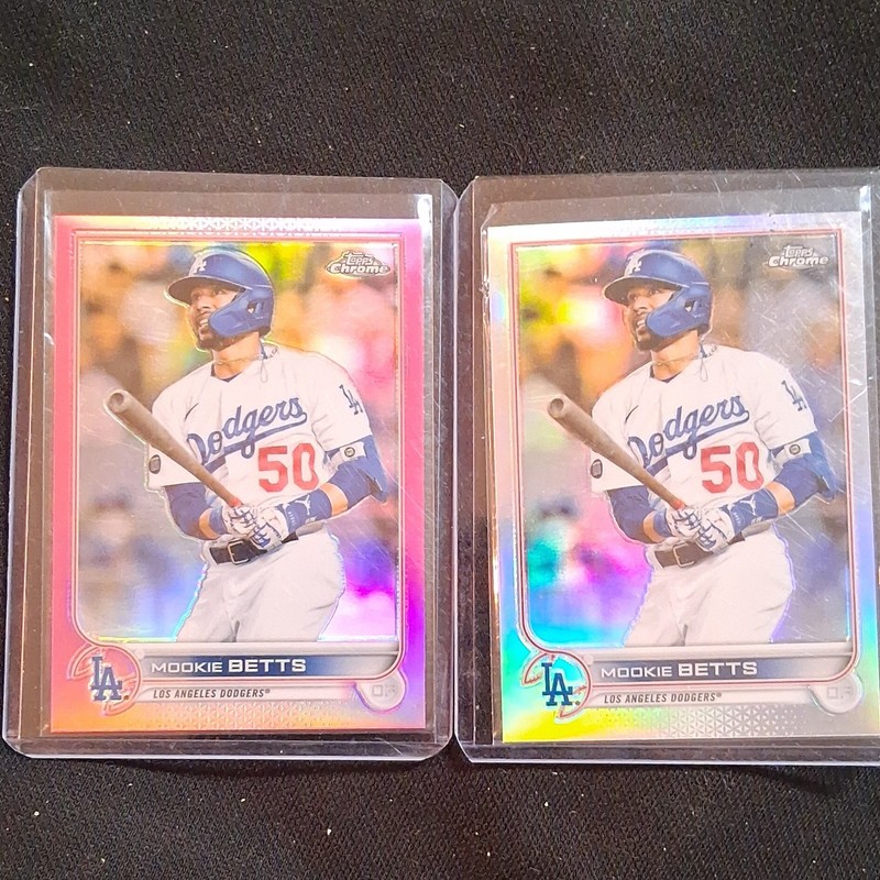 Topps Chrome 2019 Mookie Betts #100 Los Angeles Dodgers Baseball 2-Card Lot