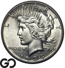 1935 Peace Silver Dollar, Gem BU++ Better Date, Premium Quality Final Year Issue