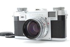  NEAR MINT Zeiss Contax IIa Black Dial  Carl Zeiss 50mm f/1.5 Lens From Japan