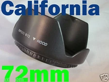 72mm Screw Mount Flower Lens Hood Crown 4 Canon Nikon Sony Sigma Pentax Olympus