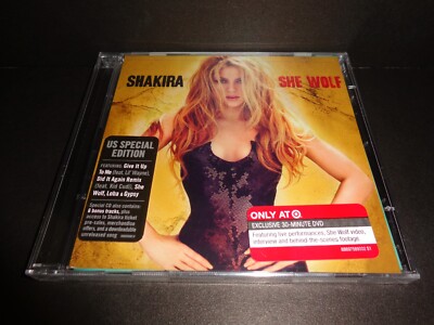SHE WOLF by SHAKIRA-Target Excl US Special Edition CD + DVD w/ LIL Wayne-CD +DVD