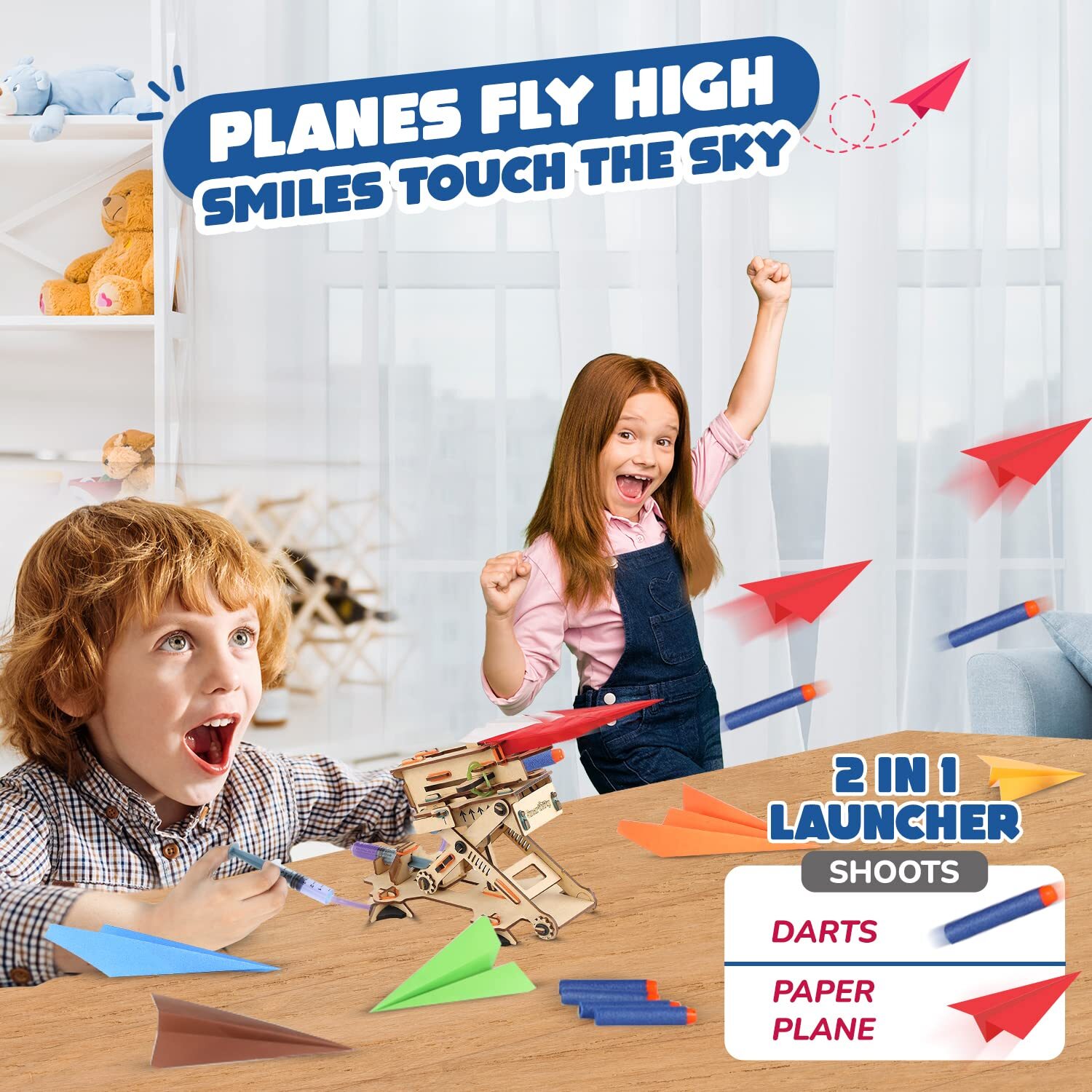 Smartivity Hydraulic Plane Launcher STEM DIY Fun Toy for Kids 6 to 14 ...