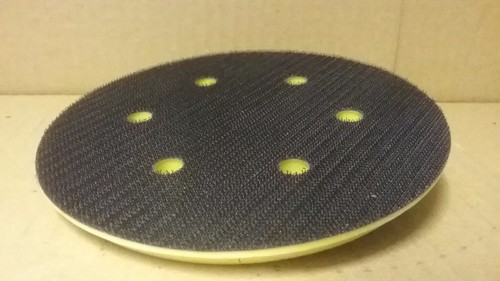 150mm Backing Pad 6" Hook & Loop Velour Face 6 hole extraction 5/16" thread - Picture 3 of 4