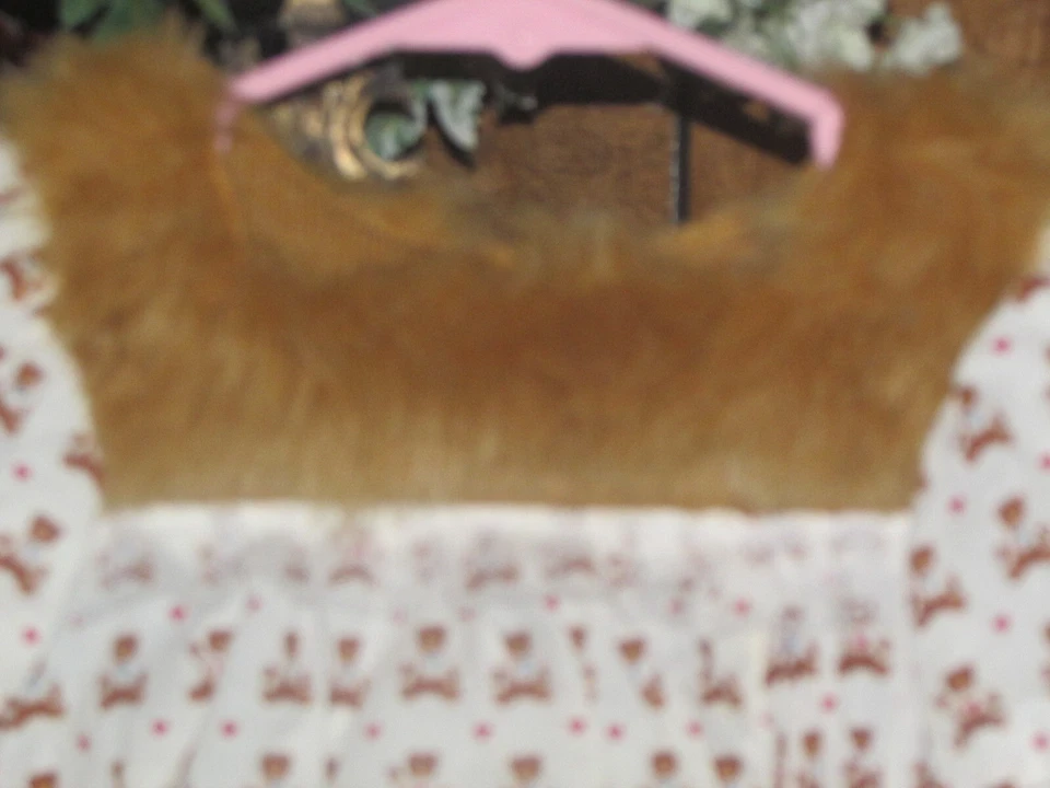 Oso niña 'amor' TOP con 'piel falsa' manga corta hecho a mano 4T (Nclst 11) Foto 3 de 4