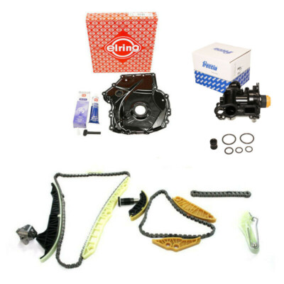 Timing Chain Kit with Housing Cover + WaPu for Audi 1.8 2.0 TFSI 06H109158H