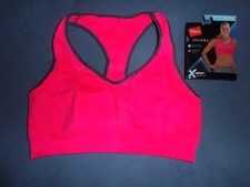 Size M NIP Hanes Pink X-Temp Jog Bra Seamless Racerback Sports Bra B0820