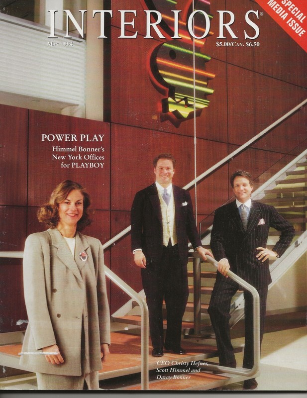 INTERIORS MAY 1994, CHRISTY HEFNER, HIMMEL BONNER'S NEW YORK OFFICES FOR PLAYBOY