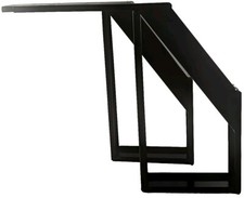 Set Black Steel Stair Riser