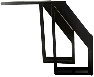 Set Black Steel Stair Riser