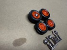 Street Rod Steel Wheels & Ford Caps Staggered Tires Revell 1/25 Scale Hot Set — photo 2