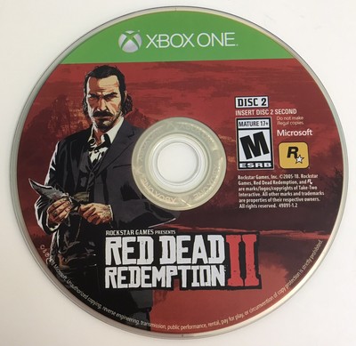 Red Dead Redemption 2 II Xbox One Complete w/Map, 2 discs