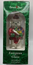 Vintage Santas Best Polar Bear Ornament in Box European Style Mouth Blown
