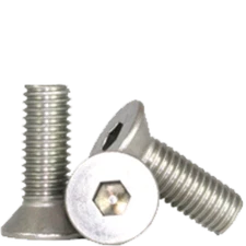 #8-32 x 3/4" Flat Socket Cap Screws, 18-8 Stainless Steel A2, Coarse, FT, Qty 25