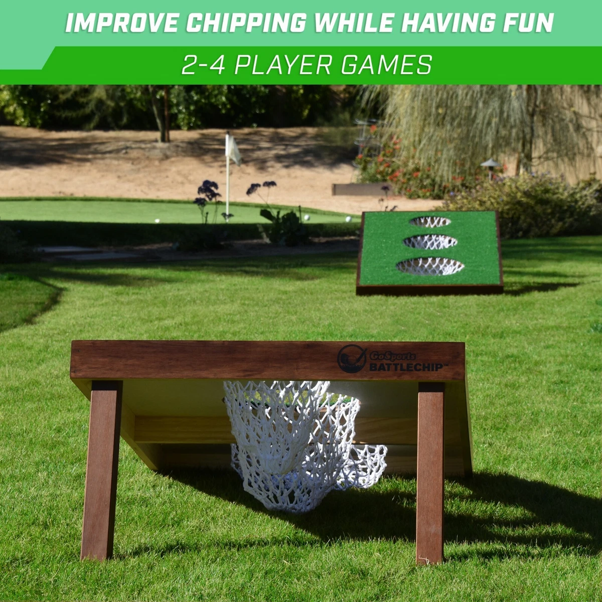GoSports BattleChip VERSUS Golf Cornhole Chipping Game –