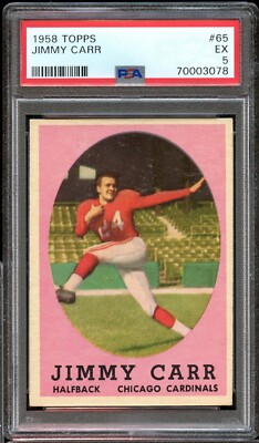 1958 Topps Football #65 Jimmy Carr PSA 5