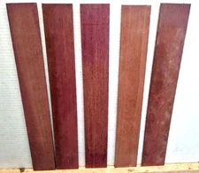 (5)Purpleheart 21x2-3/4x3/8 Guitar Fingerboard Blanks Tonewood- Free US Shipping